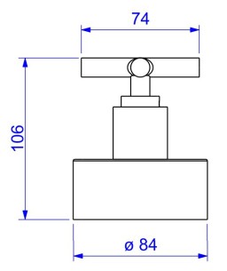 Acabamento para Registro gaveta 1 1/4" e 1 1/2" Duna Clássica Dark Antracite 4900.GF64.GD.MT
