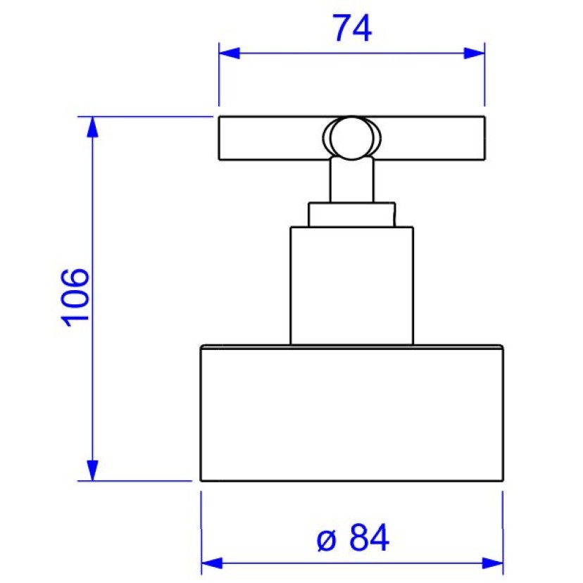 Acabamento para Registro gaveta 1 1/4" e 1 1/2" Duna Clássica Dark Antracite 4900.GF64.GD.MT