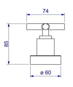 Acabamento Registro Pressao 1/2 e 3/4 Duna Classica Dark Antracite 4916.GF64.PQ.MT