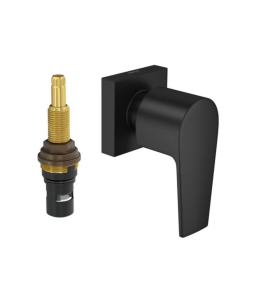 Acabamento para Registro de Pressão 1/2" e 3/4" com Mecanismo 1/2 Volta Level Black Matte 4916.BL26.PQ.MT