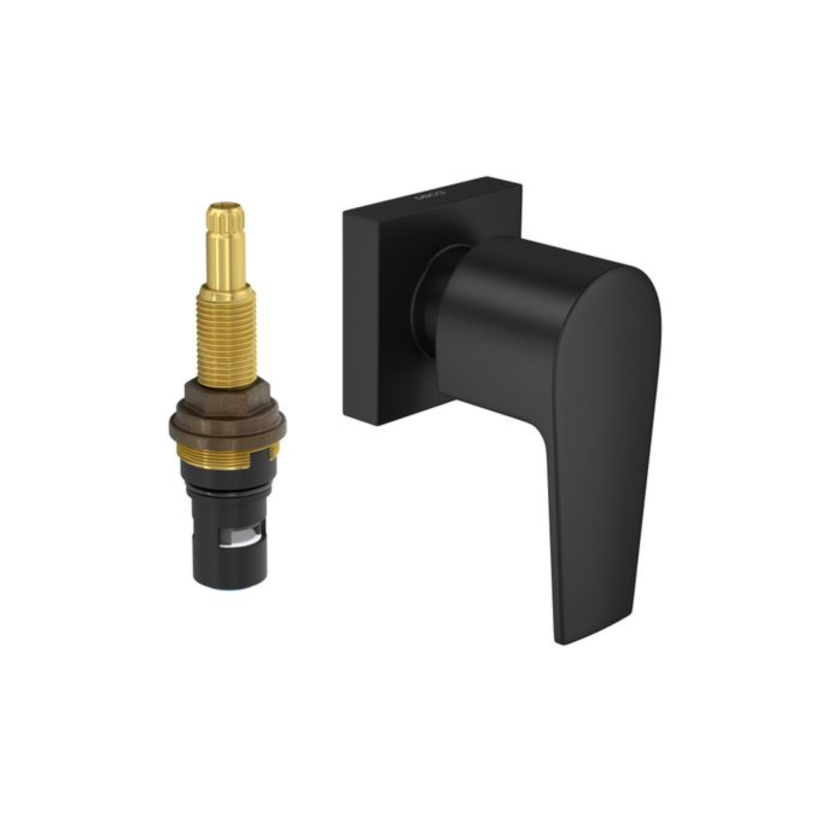 Acabamento para Registro de Pressão 1/2" e 3/4" com Mecanismo 1/2 Volta Level Black Matte 4916.BL26.PQ.MT