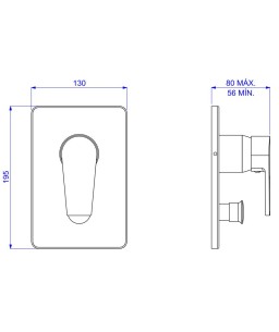 Acabamento Monocomando 4 vias para Chuveiro e Banheira Level Cromado 4994.C26