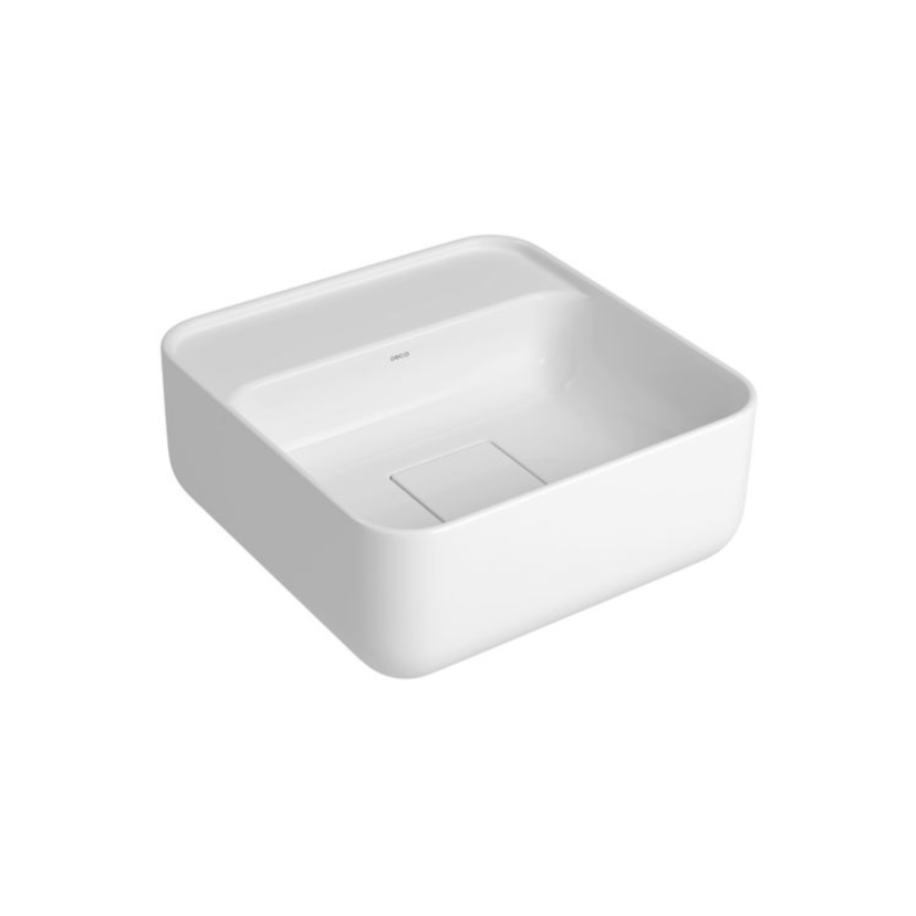Cuba de Apoio Quadrada com Mesa 30cm Branco Deca Slim L.11030.M.17