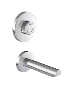 Torneira Embutida Parede Com Fechamento Automatico Lavatório Decamatic Eco Cromado 1176.C