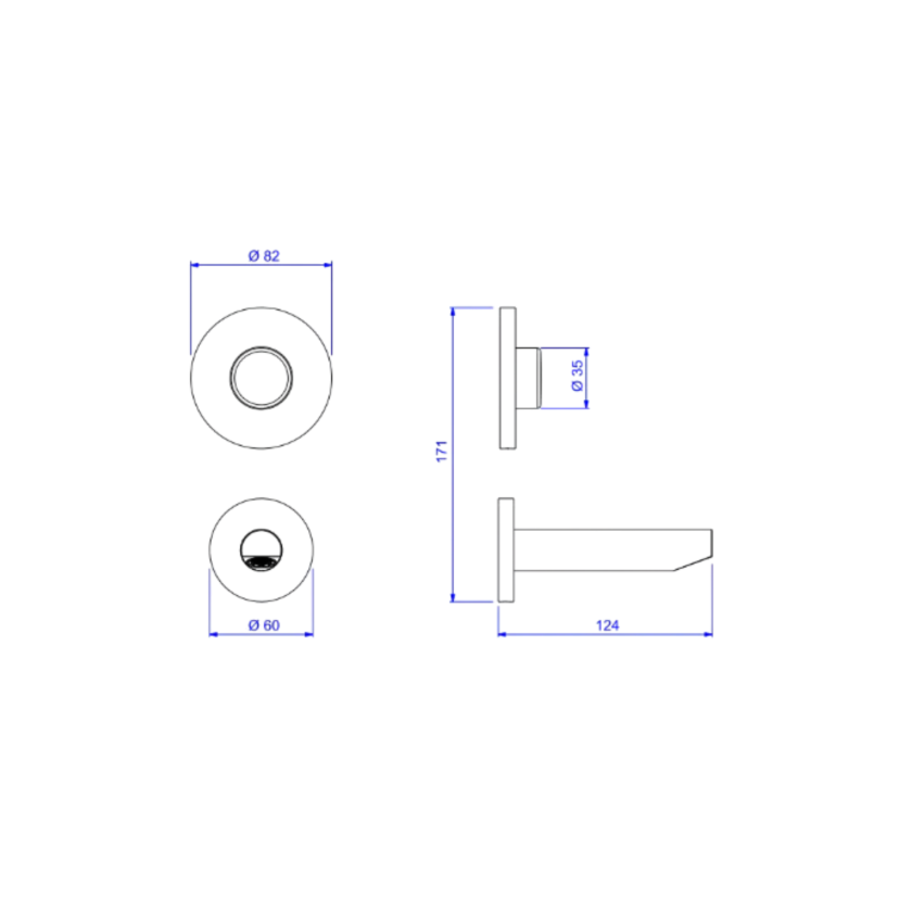 Torneira Embutida Parede Com Fechamento Automatico Lavatório Decamatic Eco Cromado 1176.C