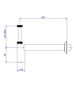 Sifão para Lavatório 1x1.1/2 Deca Black Noir 1680.BL.100.112.NO