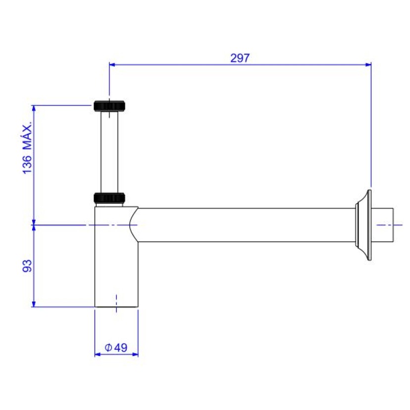 Sifão para Lavatório 1x1.1/2 Deca Summer Gold 1680.SM.100.112.MT