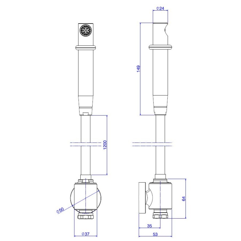 Ducha Higiênica  Universal c/ Derivação Branco 1948.C.ACT.BR