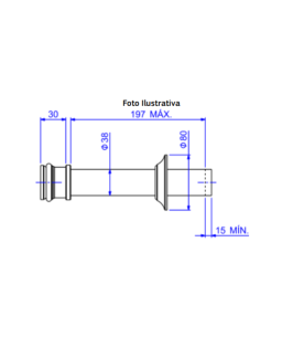 Tubo de Ligação para Bacia Gold 1968.GL
