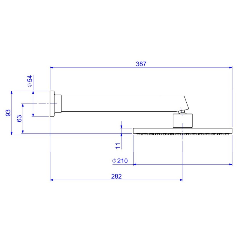 Chuveiro Acquamax com Tubo de Parede Deca Summer Gold 1998.SM.CT.MT