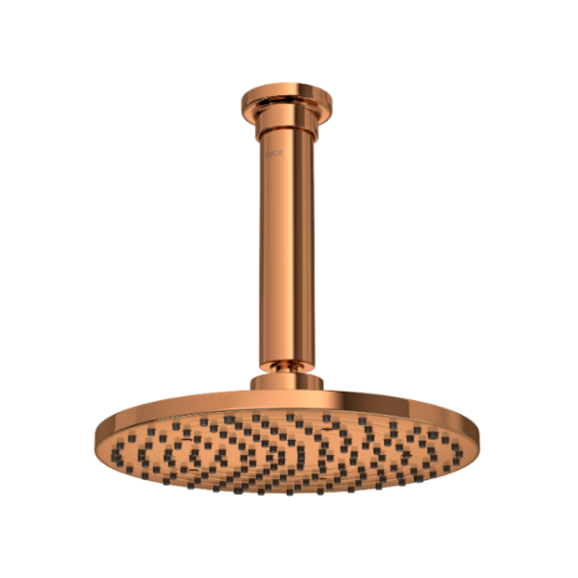 Chuveiro da Deca Aquamax com Tubo de Teto Red Gold 1998.GL.TET.RD