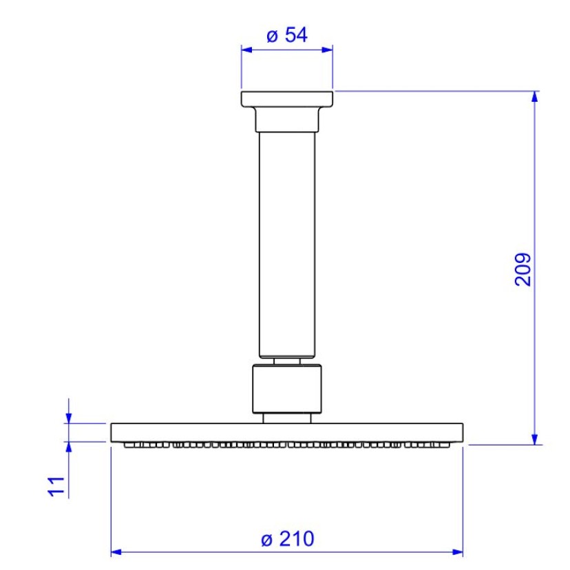 Chuveiro Acquamax com Tubo de Teto Deca Cromado 1998.C.TET