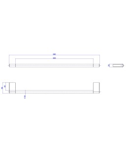 Porta Toalhas Barra 500mm Deca You Brown Matte 2040.MR104.050.MT
