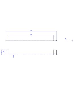 Porta Toalha Barra 60cm Deca You Corten 2040.CT104.060.MT