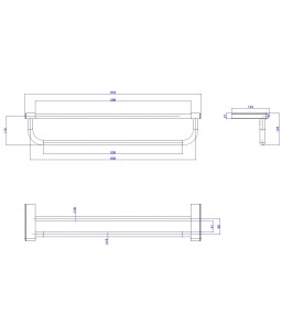 Porta Toalha Barra Duplo 60cm Deca You Corten 2042.CT104.060.MT