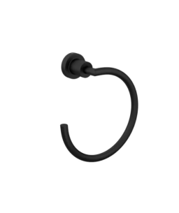 Porta Toalha Argola Slim Black Matte Deca 2050.BL.SLM.MT