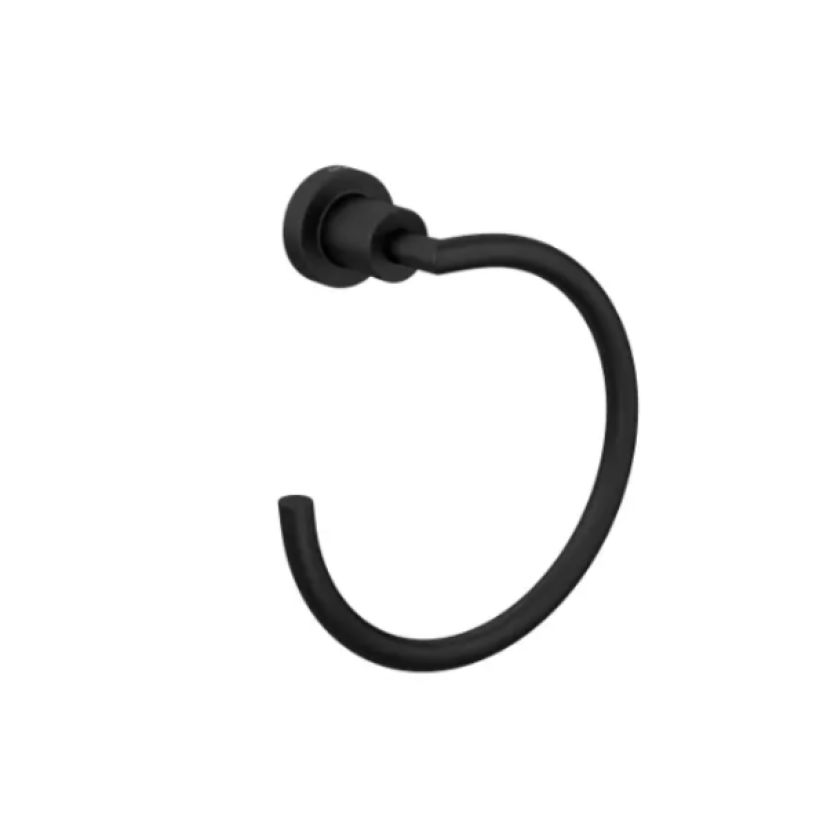 Porta Toalha Argola Slim Black Matte Deca 2050.BL.SLM.MT