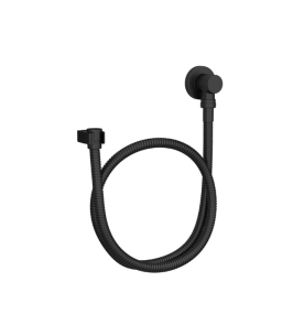 Kit flexível Redondo Deca C/ suporte p/ Ducha manual Black Matte 4605.BL.170.MT