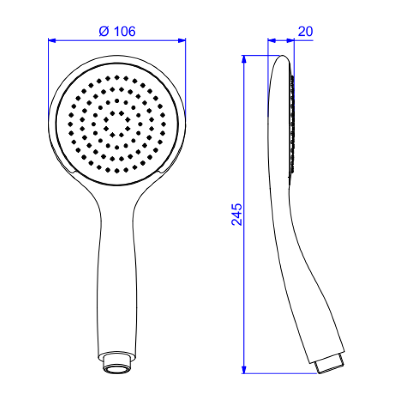 Ducha Manual Cromado Ducha Bell - 4889.C
