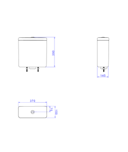 Caixa Acoplada Monocromática com Acionamento Duo Deca Axis Branco CD.21F.BR.17