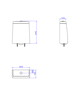 Caixa Acoplada com Acionamento Duo Ébano Fosco Deca LK Botão Black Matte CD.23F.BL.MT.94