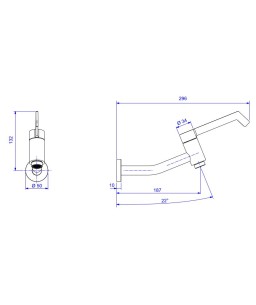 Torneira Parede Lavatorio Link Conforto Cromado 1176.C.LNK