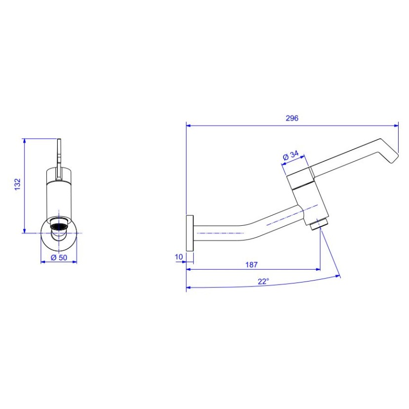 Torneira Parede Lavatorio Link Conforto Cromado 1176.C.LNK