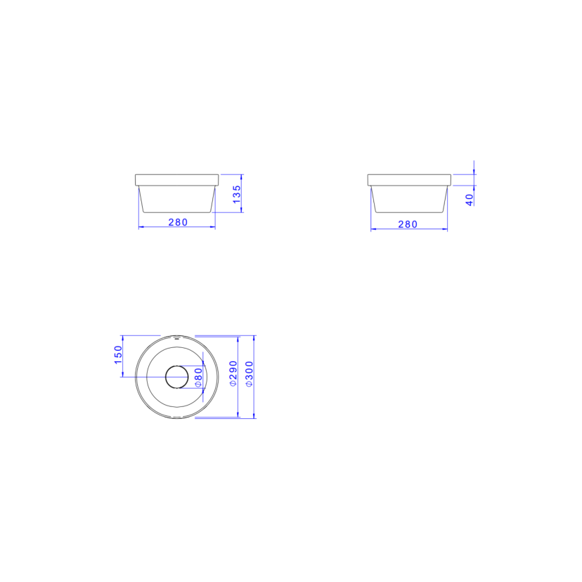 Cuba de Sobrepor Redonda 30cm Branco Deca Slim L.22030.17