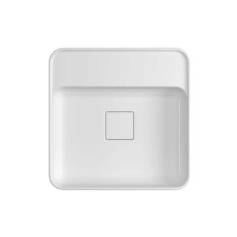 Cuba de Apoio Quadrada com Mesa 40cm Branco Deca Slim L.11040.M.17