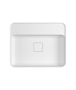 Cuba de Apoio Retangular com Mesa 50cm Branca Deca Slim L.13050.M.17