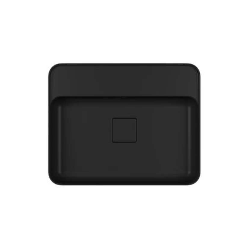 Cuba de Apoio Retangular com Mesa 50cm Ébano Fosco Deca Slim L.13050.M.94