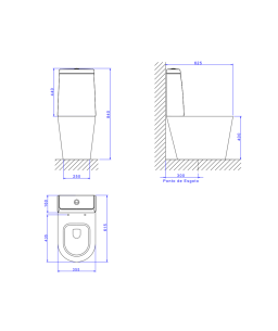 Bacia para Caixa Acoplada Deca LK Ébano Fosco P.230.94