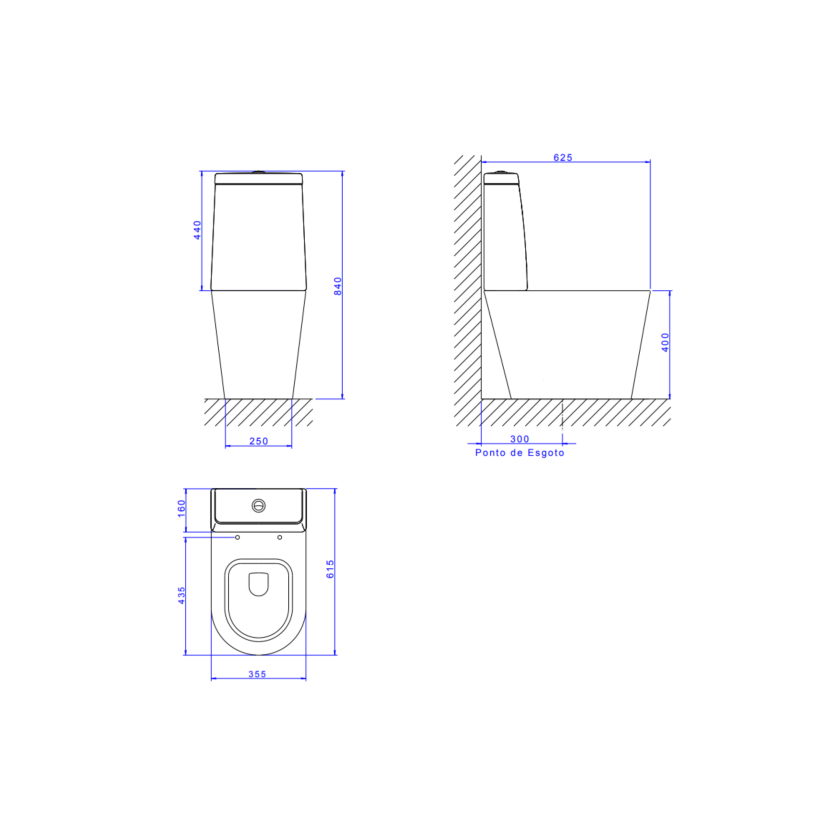 Bacia para Caixa Acoplada Deca LK Ébano Fosco P.230.94