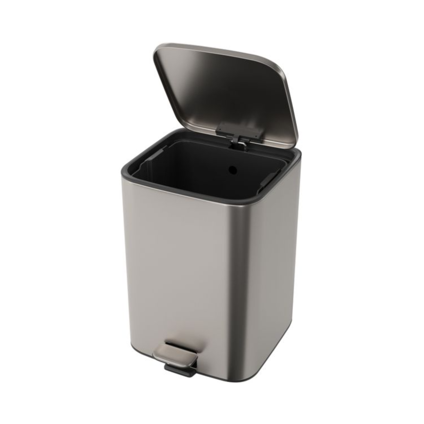 Lixeira Quadrada com Pedal 18L Deca Inox 1005.QUA.18.INX