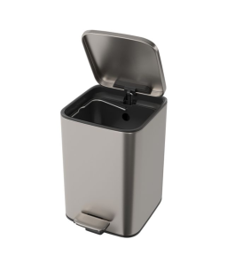Lixeira Quadrada com Pedal 5L Deca Inox 1005.QUA.5.INX