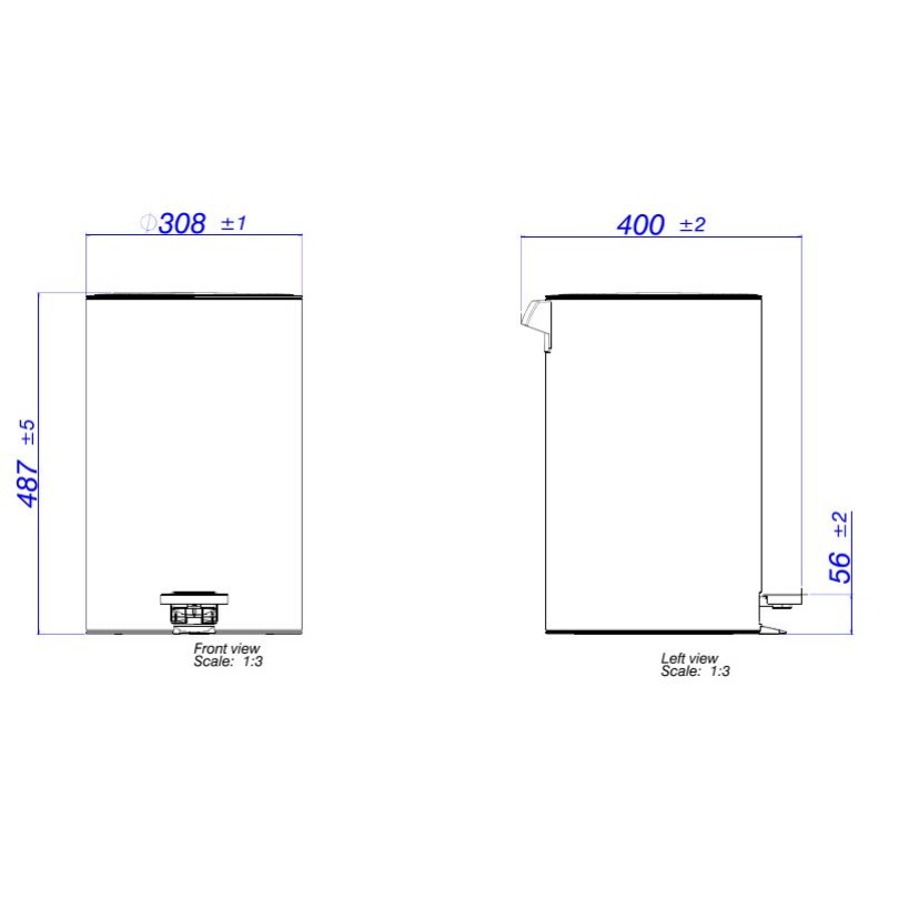 Lixeira Redonda com Pedal 20L Deca Inox 1005.RED.20.INX