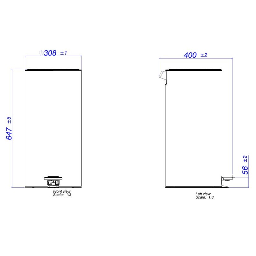 Lixeira Redonda com Pedal 30L Deca Inox 1005.RED.30.INX
