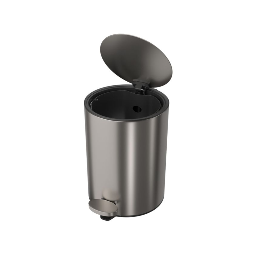 Lixeira Redonda com Pedal 5L Deca Inox 1005.RED.5.INX