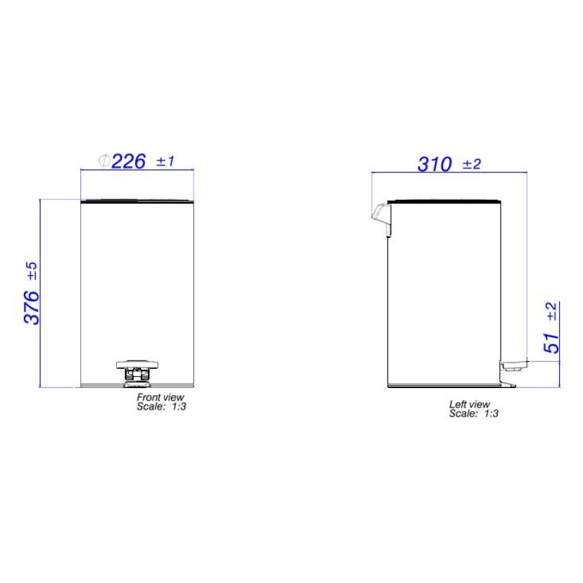Lixeira Redonda com Pedal 8L Deca Inox 1005.RED.8.INX