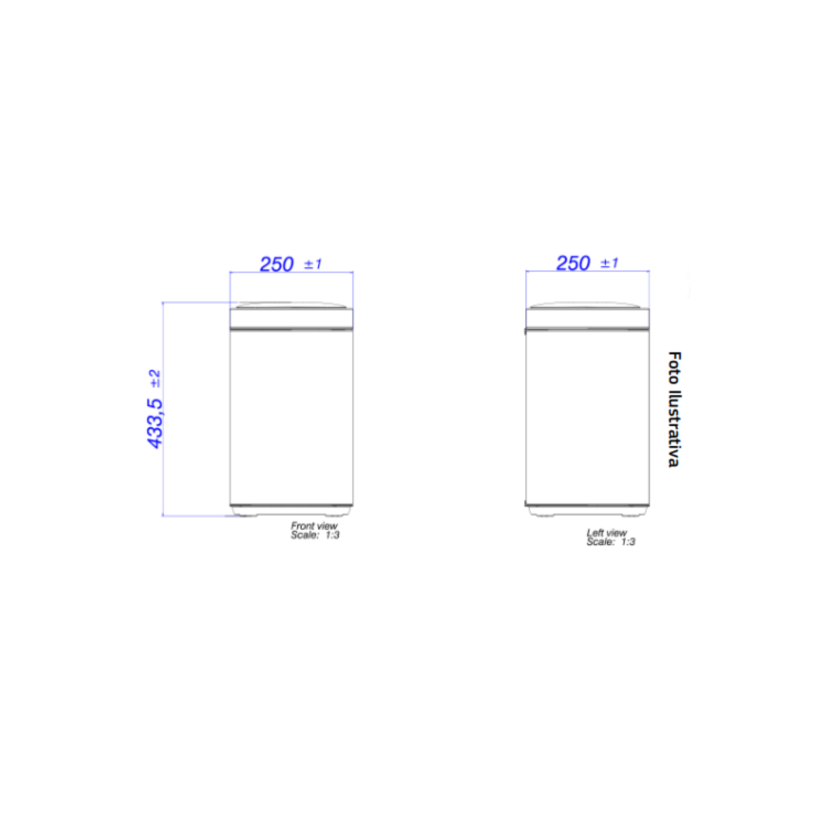 Lixeira com Sensor 12L Deca Inox 1007.QUA.12.INX