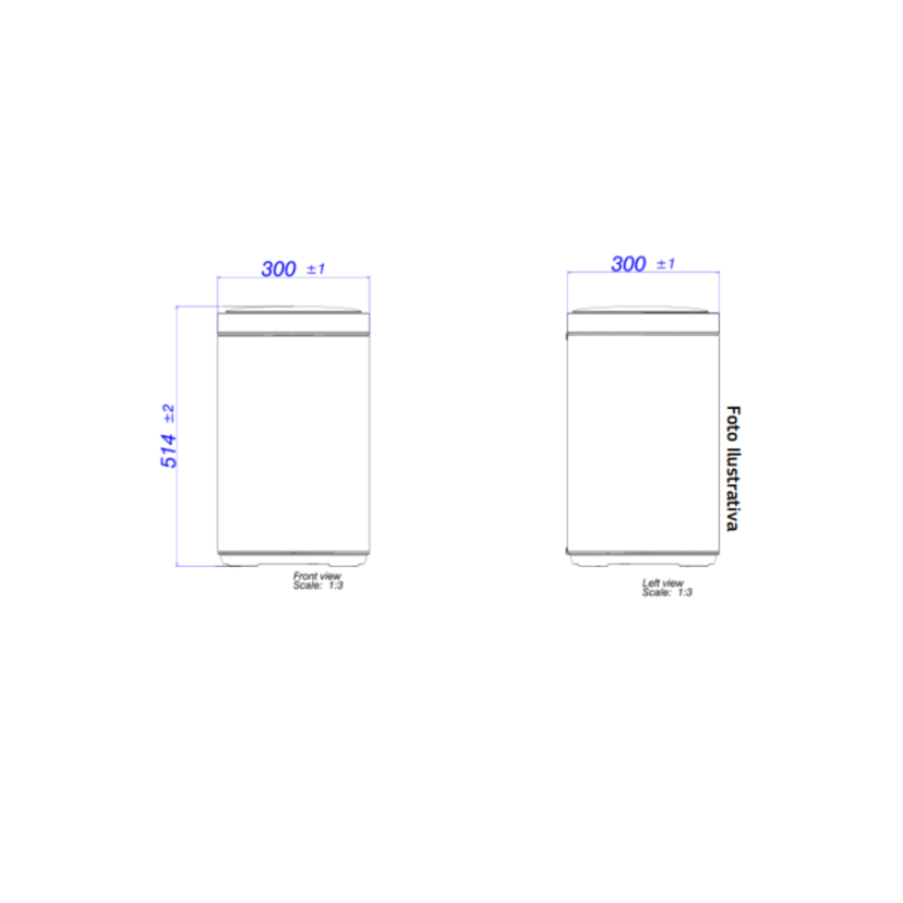 1007.QUA.20.INX - LIXEIRA COM SENSOR 20L - INOX