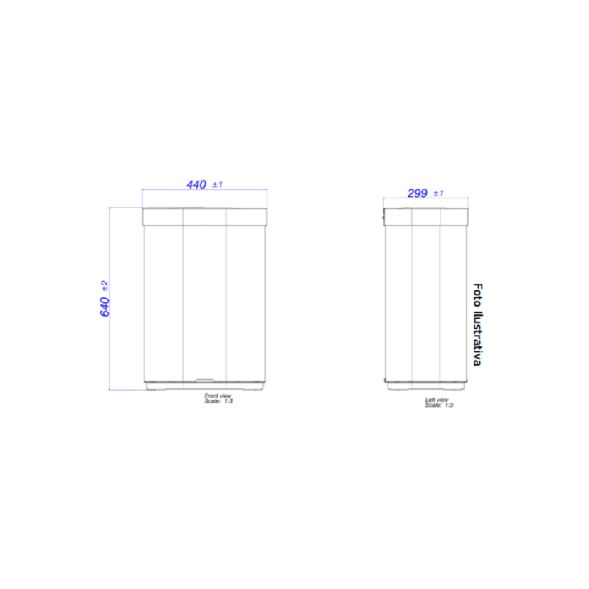 Lixeira com Sensor 50L Deca Inox 1007.QUA.50.INX
