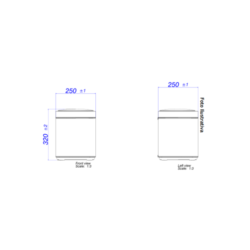 Lixeira com Sensor 8L Deca Inox 1007.QUA.8.INX