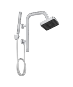 Chuveiro Quadrado com Desviador e Ducha Manual Cromado Deca Select Eco 1933.C.DES