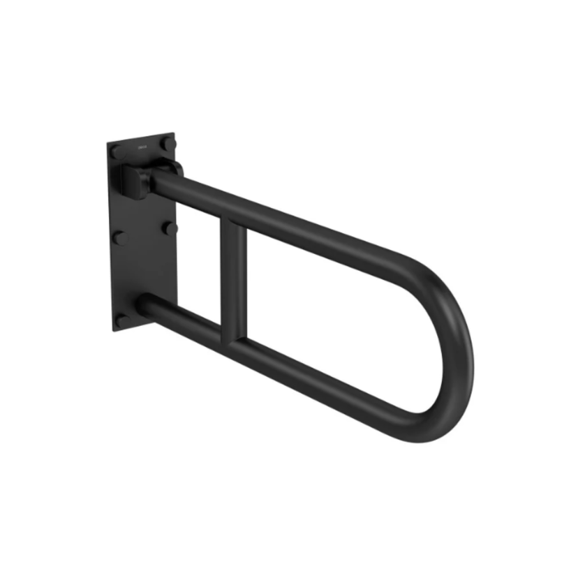 Barra de Apoio Lateral Articulada Deca Conforto 60cm Black Matte 2315.BL.060.MT