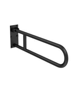 Barra de Apoio Lateral Articulada Deca Conforto 80cm Black Matte 2315.BL.080.MT