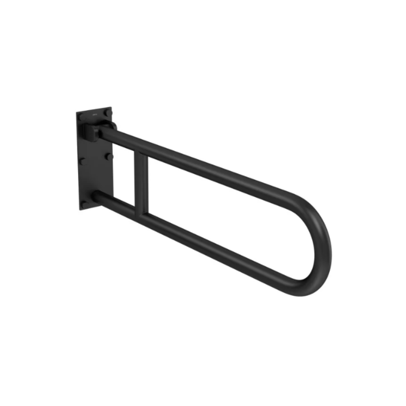 Barra de Apoio Lateral Articulada Deca Conforto 80cm Black Matte 2315.BL.080.MT