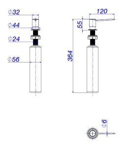 Dispenser para Sabão Líquido Inox Deca AC.500.DISP.INX