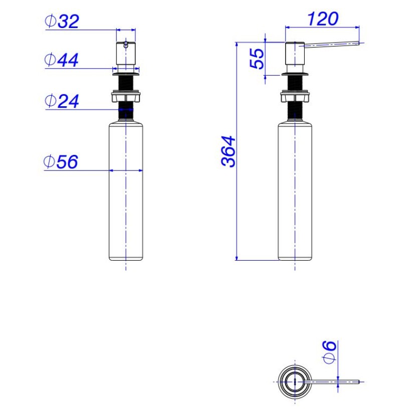 Dispenser para Sabão Líquido Inox Deca AC.500.DISP.INX