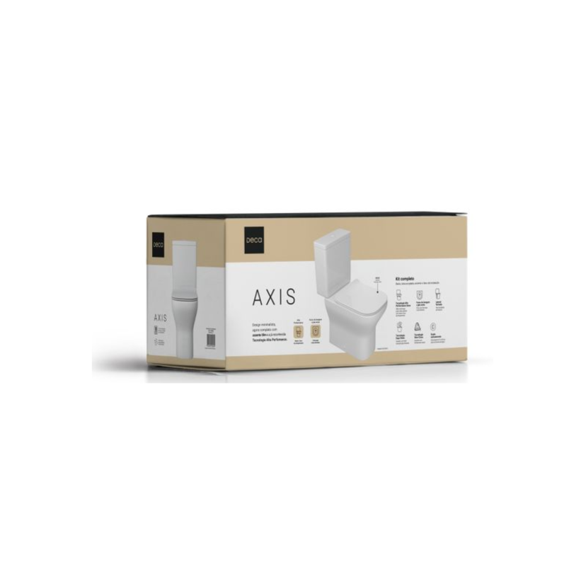 Kit Completo Bacia com Caixa Acoplada Axis Deca Branco KP.470.SL.17